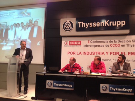 Celebración de la 1ª Conferencia de Afiliados y Afiliadas de CC.OO. en la Seed Campus de Villaverde para la elección de la Dirección de la nueva Sección Sindical Interempresas de CC.OO. en ThyssenKrupp 