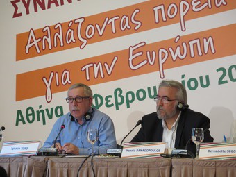 Toxo defiende en Atenas un cambio de rumbo para Europa