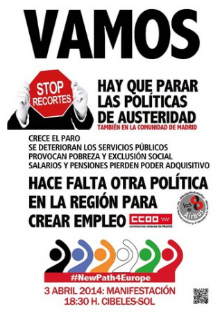 Manifestación el jueves #3A contra las políticas de austeridad  