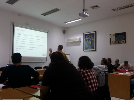 Arranca la formación  de la RLT  del 2016 con la  realizando del  primer curso de Salud laboral: mutuas y accidentes,  para delegados y delegadas  de ThyssenKrupp Elevadores.