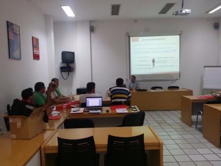 Inicio del segundo curso de la  RLT con la realizando curso de Salud laboral: mutuas y accidentes, para delegados y delegadas de ThyssenKrupp Elevadores