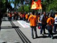 LOS TRABAJADORES DE THYSSENKRUPP GALMED DE SAGUNTO VALENCIA, LUCHAN POR SU EMPLEO EN MADRID  