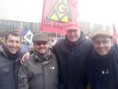 La representación del Comite Europeo de ThyssenKrupp España, y miembros de la Sección Sindical Interempresas de CC.OO. en ThyssenKrupp España, participan activamente en la manifestación de Essen.  